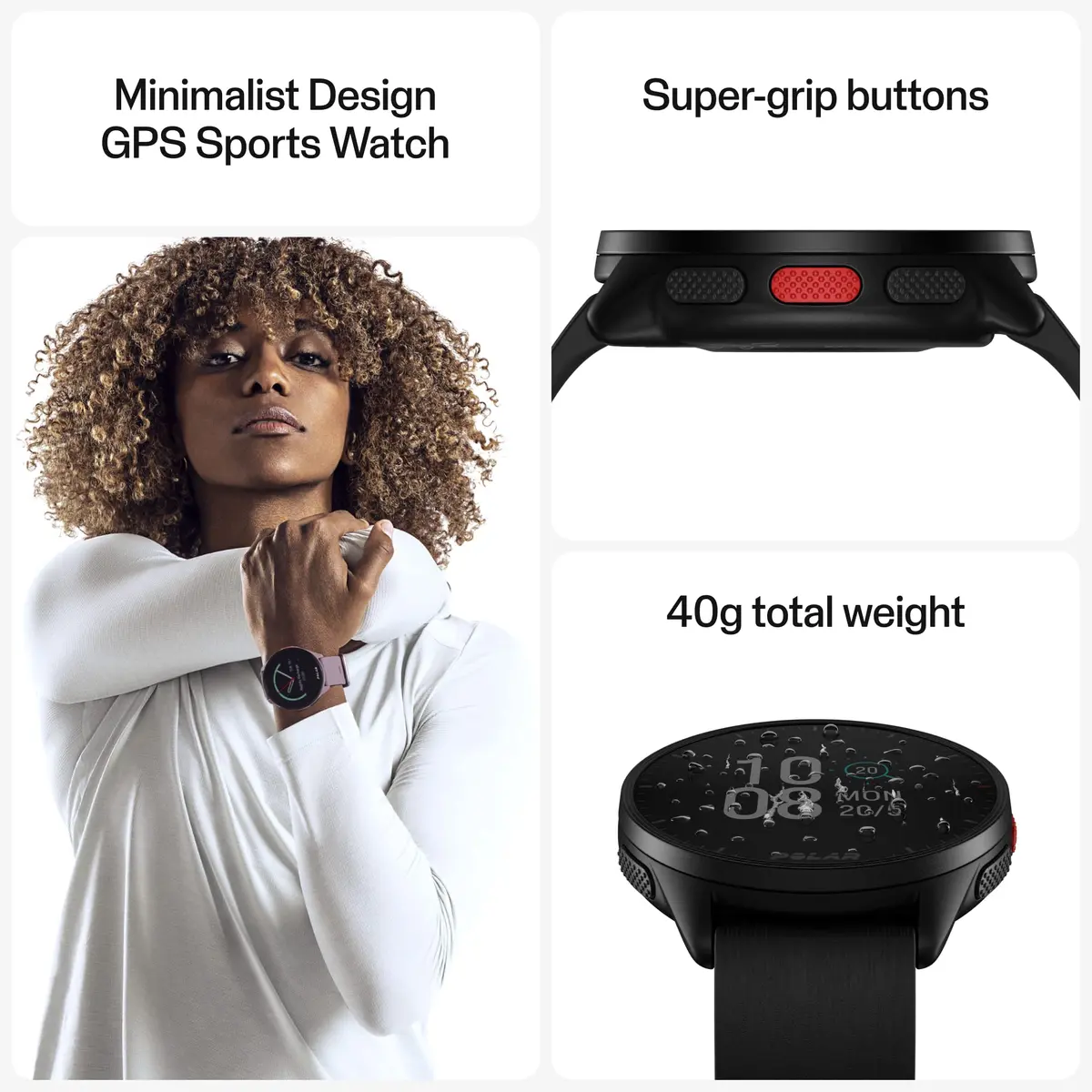 POLAR Pacer GPS Smartwatch for Runners | Ultra-Light, Heart Rate & GPS Tracking, Black, S-L - view 6
