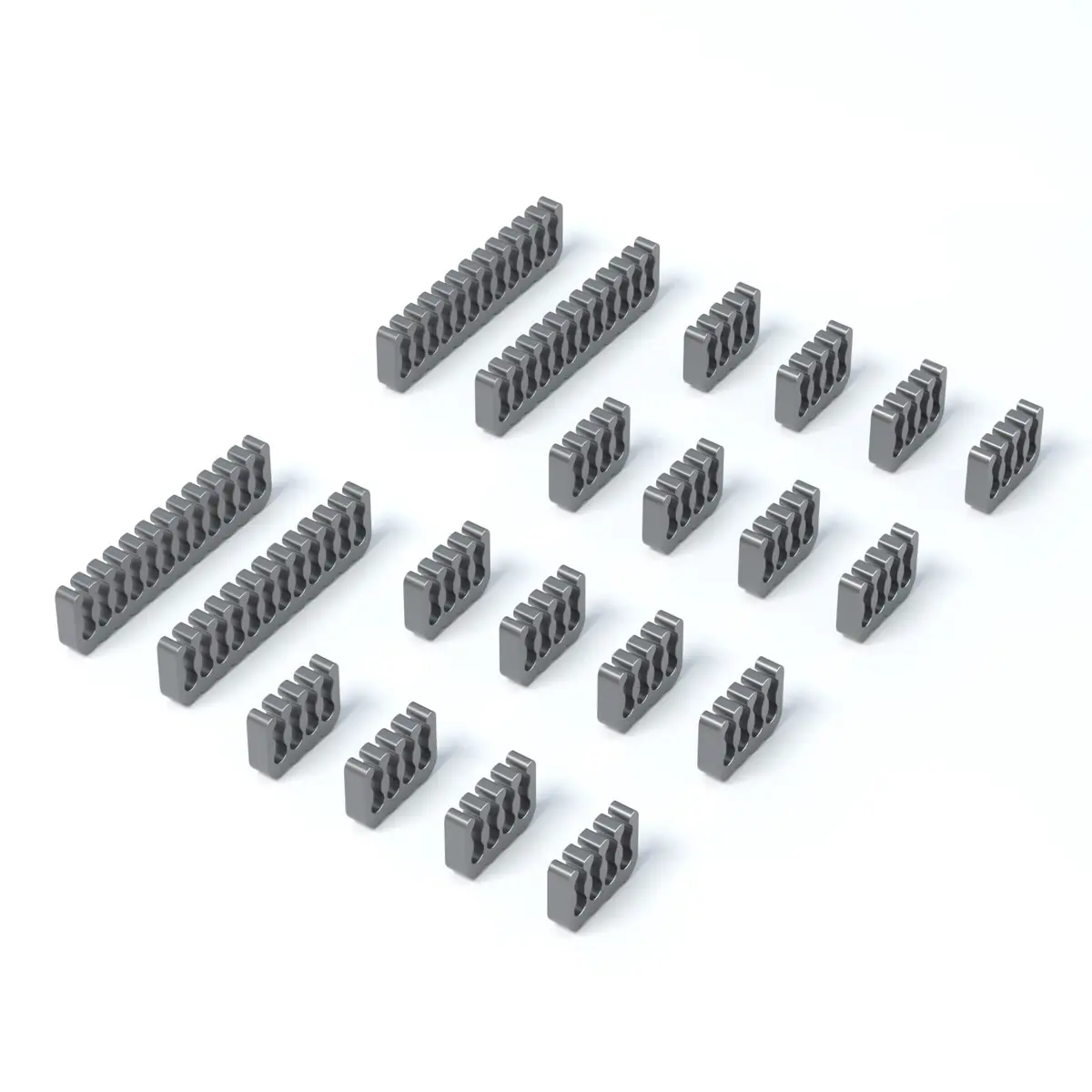 Sirlyr Metal Gray PSU Cable Comb Set 20P | Bright, Durable, Easy Install (70-120 chars) - main product image
