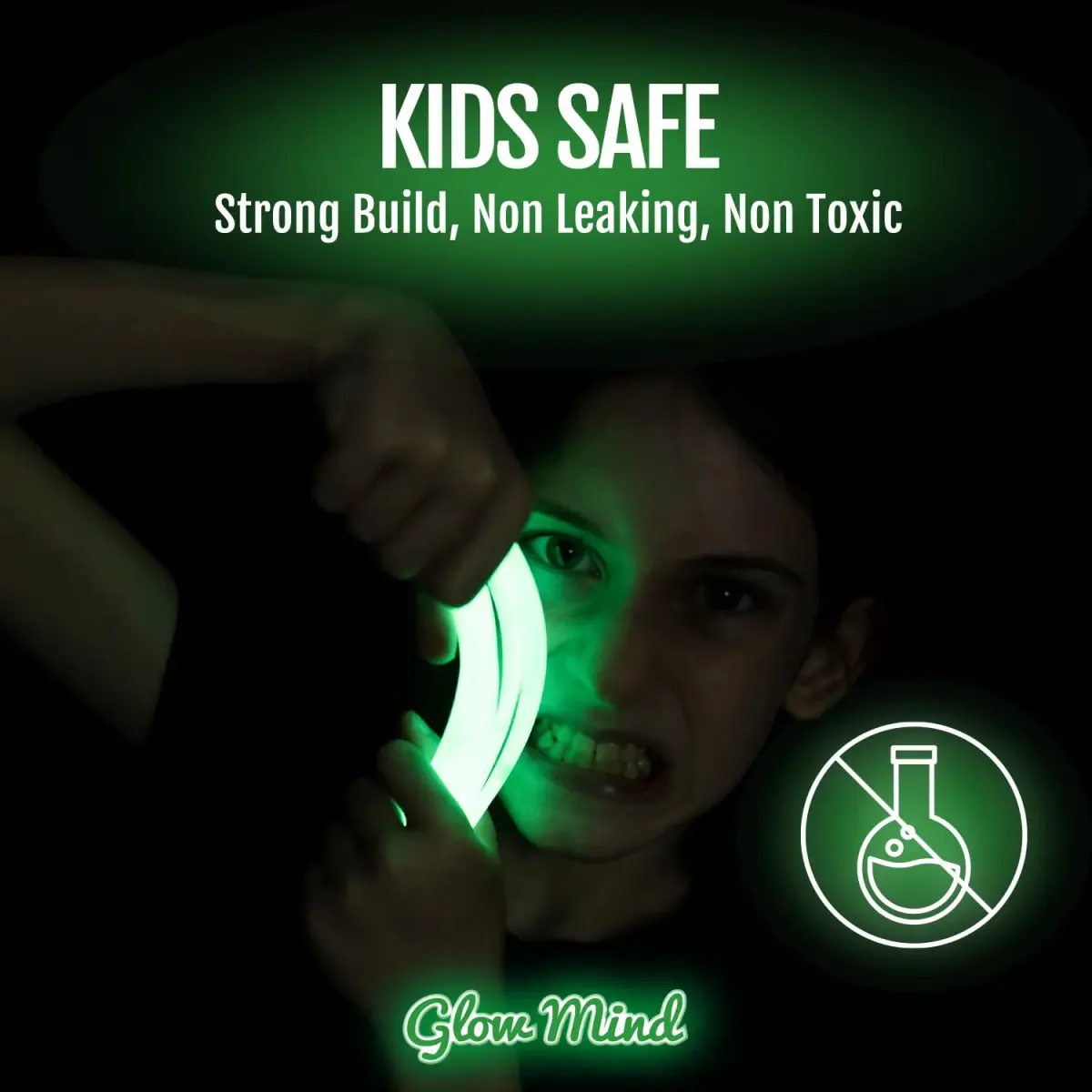 Glow Mind Ultra Bright Glow Sticks Bulk Pack (200 Count) with Bracelets & Necklaces | 6+ Hour Glow for Parties - view 3