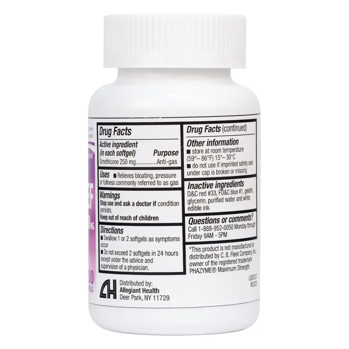 HealthA2Z Gas Relief Simethicone 250mg Softgels 200 Count | Fast Acting Antigas Medication - view 8
