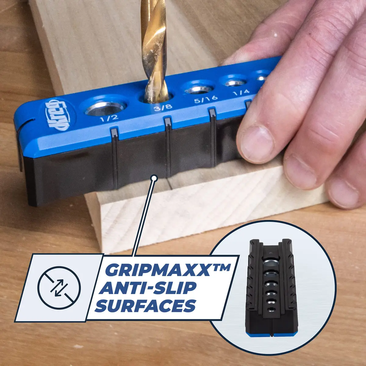 Kreg Portable Drilling Guide with 6 Hardened Steel Guides | Precise, Ergonomic, for Woodworking & Carpentry - view 5