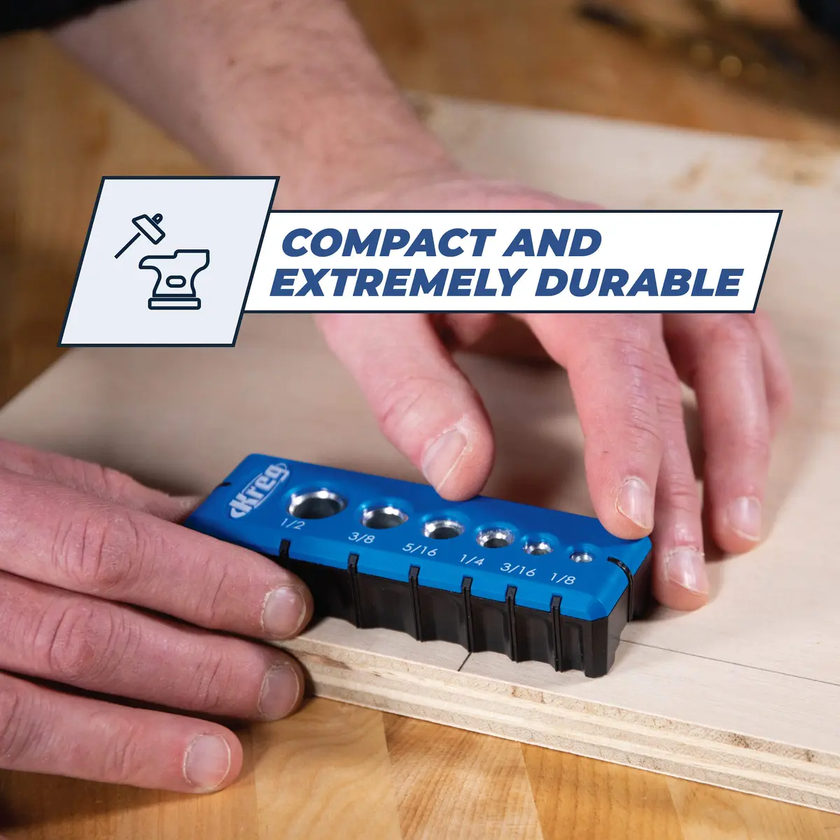 Kreg Portable Drilling Guide with 6 Hardened Steel Guides | Precise, Ergonomic, for Woodworking & Carpentry - view 6