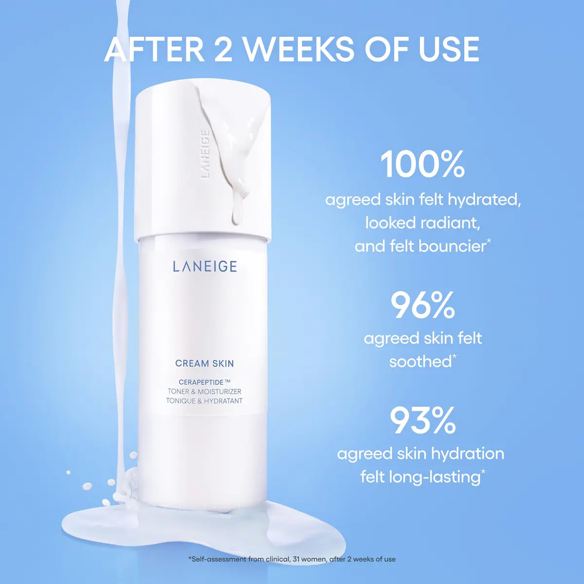 LANEIGE Cream Skin Face Hydrating Milky Toner | Korean Moisturizer & Toner for All Skin Types - view 4