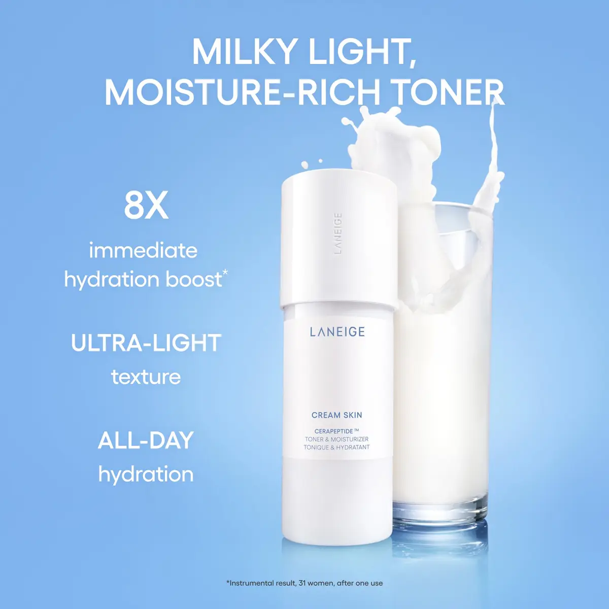 LANEIGE Cream Skin Face Hydrating Milky Toner | Korean Moisturizer & Toner for All Skin Types - view 2