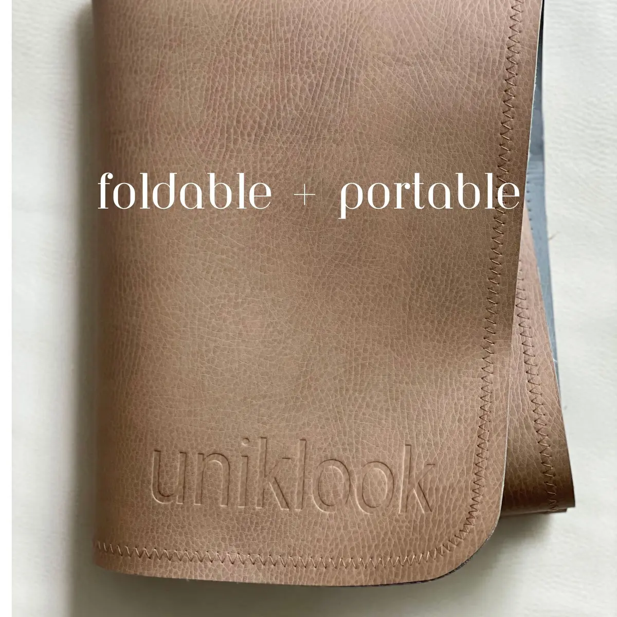 Uniklook Vegan Leather Changing Pad 40cm x 76cm (16"x30") | Waterproof & Wipeable Mat for On-the-Go Diaper Changes - view 8