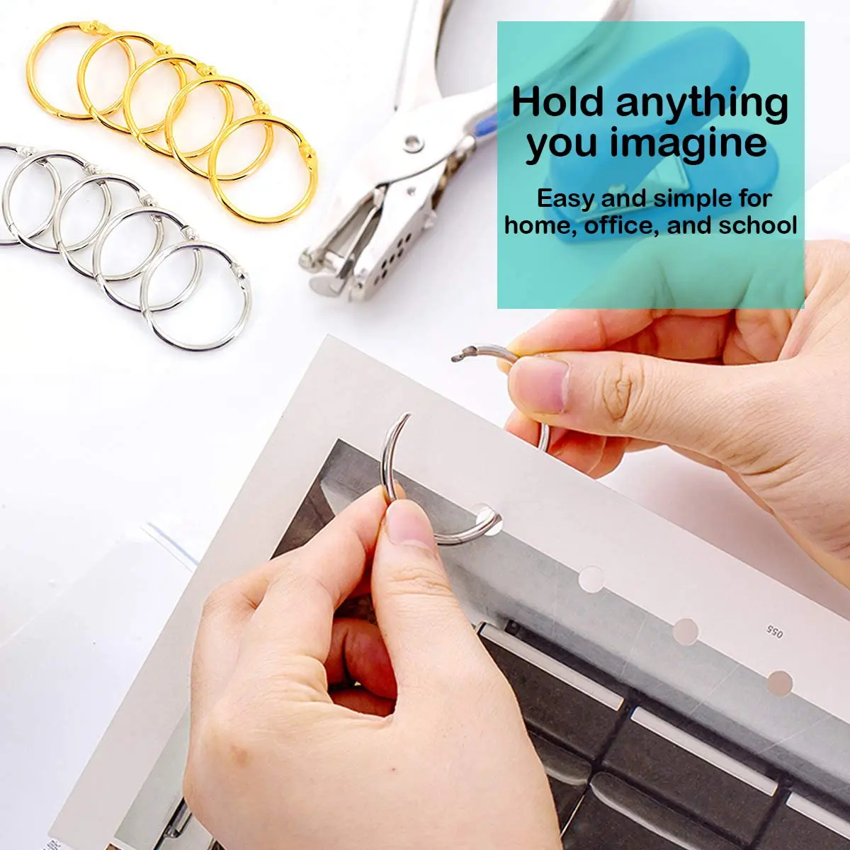 EXTRIC Binder Rings 3 Inch Metal Book Rings 10 PK | Heavy Duty, Rust-Resistant for Office & School - view 5