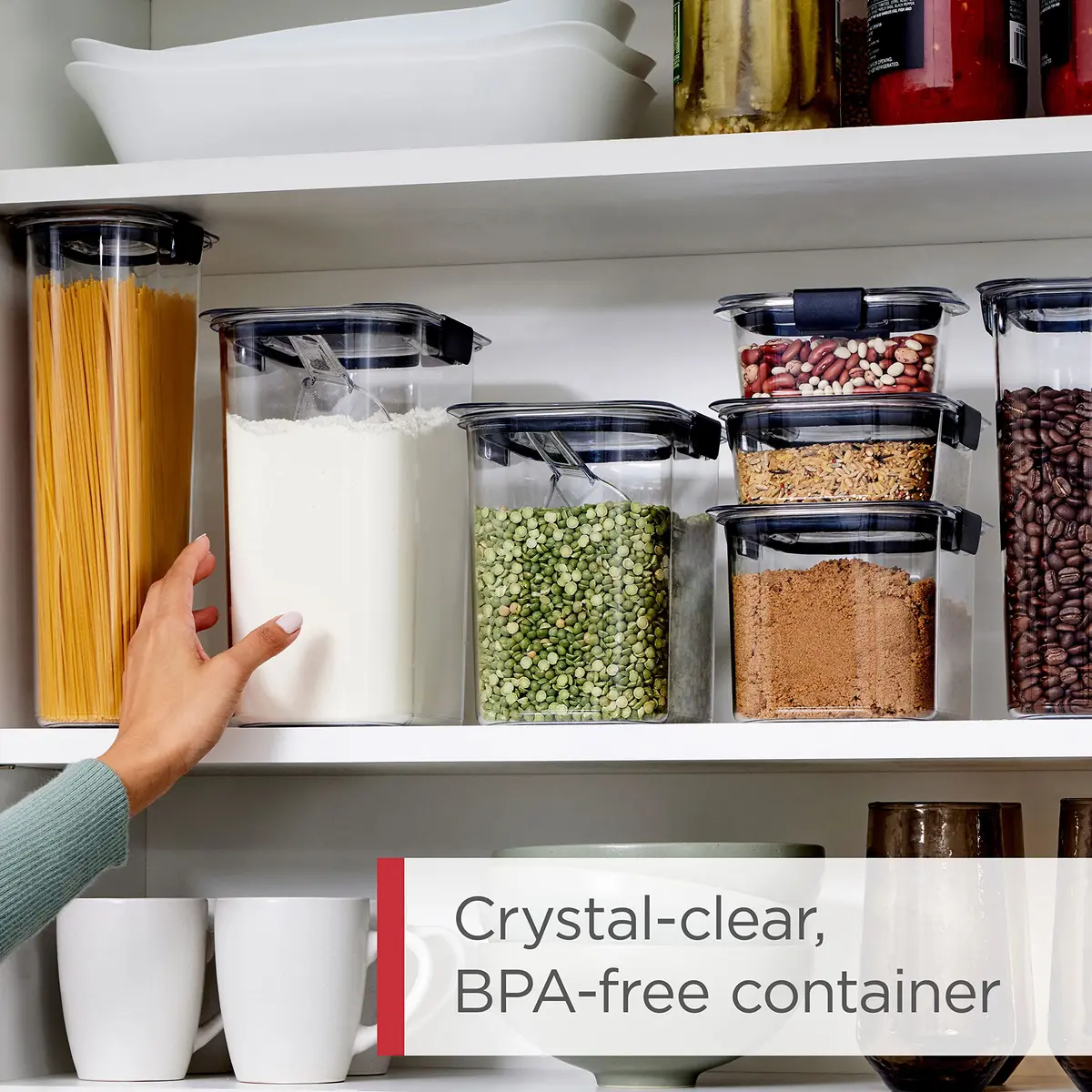 Rubbermaid Brilliance Airtight Food Storage Container 32oz | Shatterproof BPA-Free Dishwasher Safe - view 2