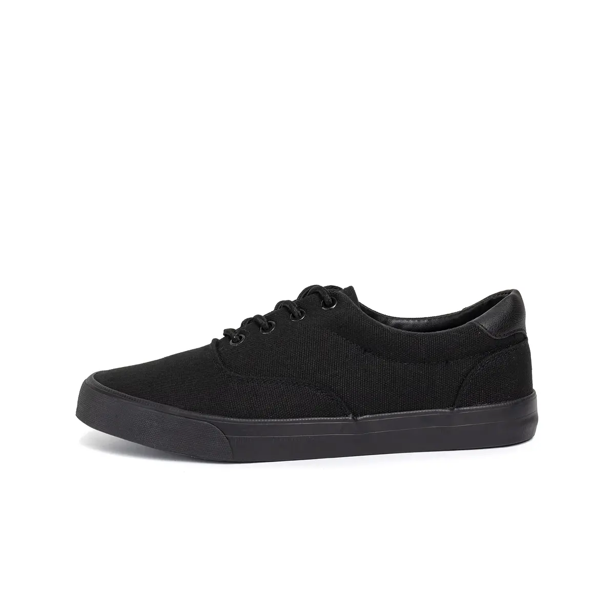 TOBER Men's Black Classic Low Top Canvas Fashion Sneakers 25.99cm (10.23in) | Anti-Slip Sole - view 6