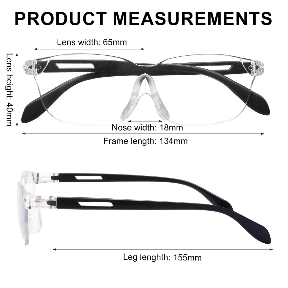 OKH Wearable Magnifying Glasses 1.6X Magnification (2-Pack) | Hands-Free Vision for Close Work - view 7