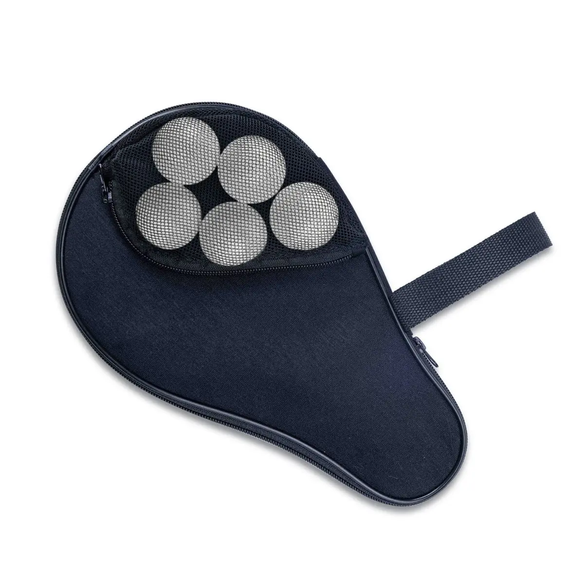 VISEMAN Waterproof Table Tennis Racket Cover, Impact Buffer, Holds 2 Paddles & 5 Balls - main product image