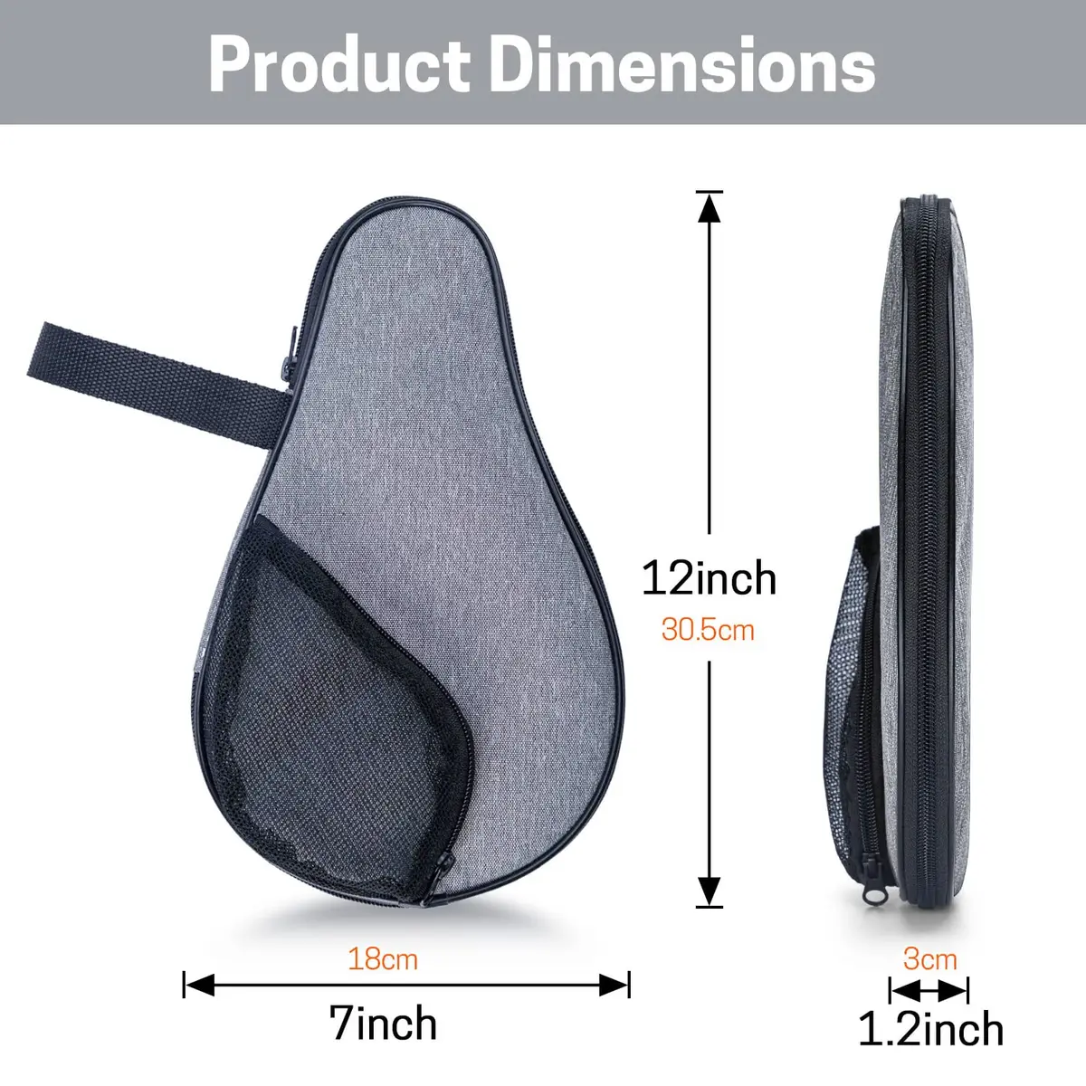 VISEMAN Waterproof Table Tennis Racket Cover, Impact Buffer, Holds 2 Paddles & 5 Balls - view 2