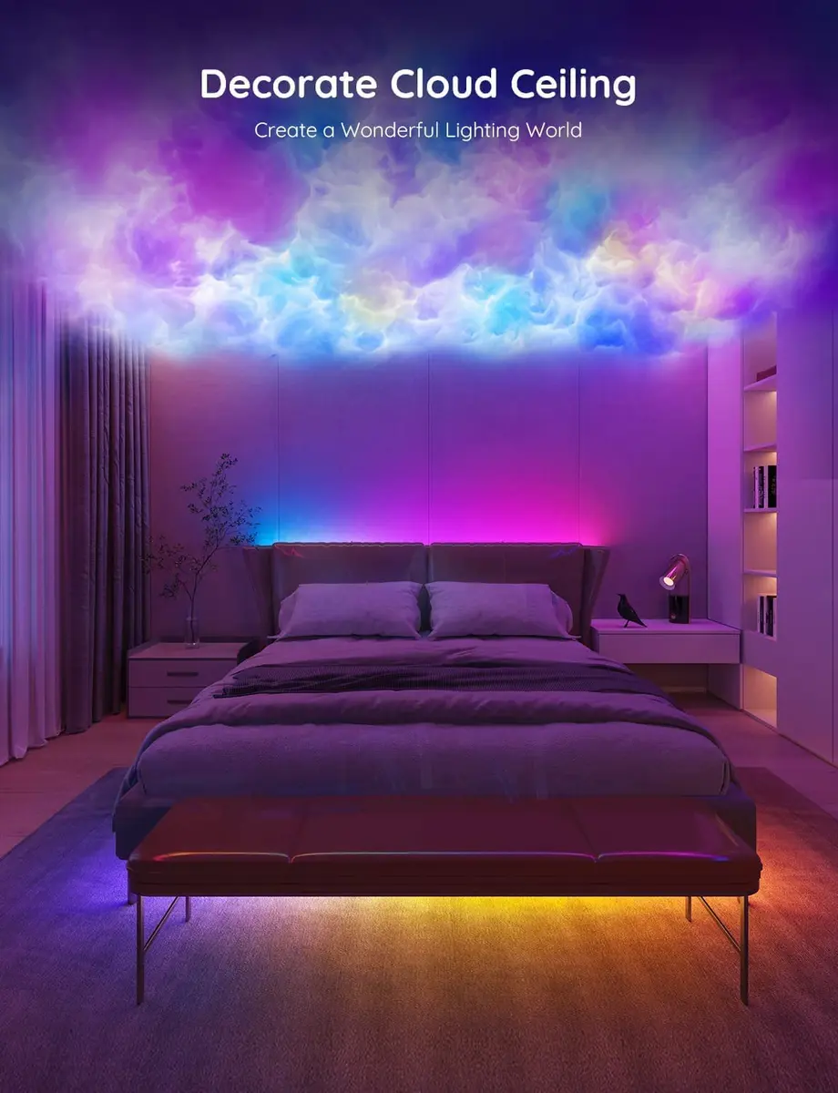 Govee 100ft (30.48m) RGBIC LED Strip Lights | Smart Voice Control for Bedroom Decor - view 7