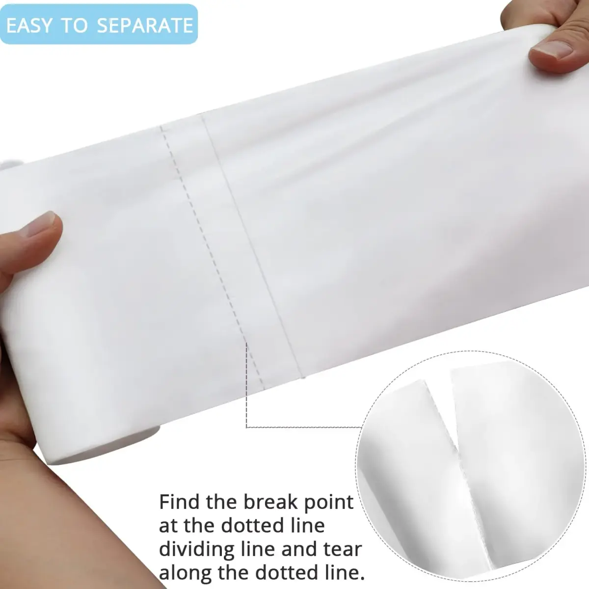 SOSOHOME Clear 10 Gallon Trash Bags | 90 Count, 18 Micron Thick, Fit 8-10 Gallon Bins - view 4