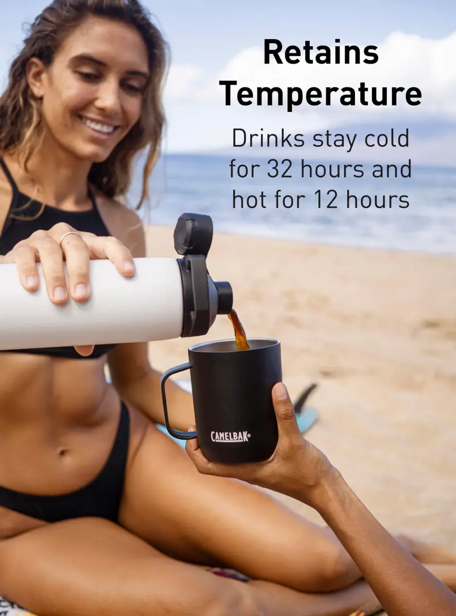 CamelBak Chute Mag 946ml (32oz) Stainless Steel Water Bottle - Black, Vacuum Insulated, Magnetic Cap - view 2