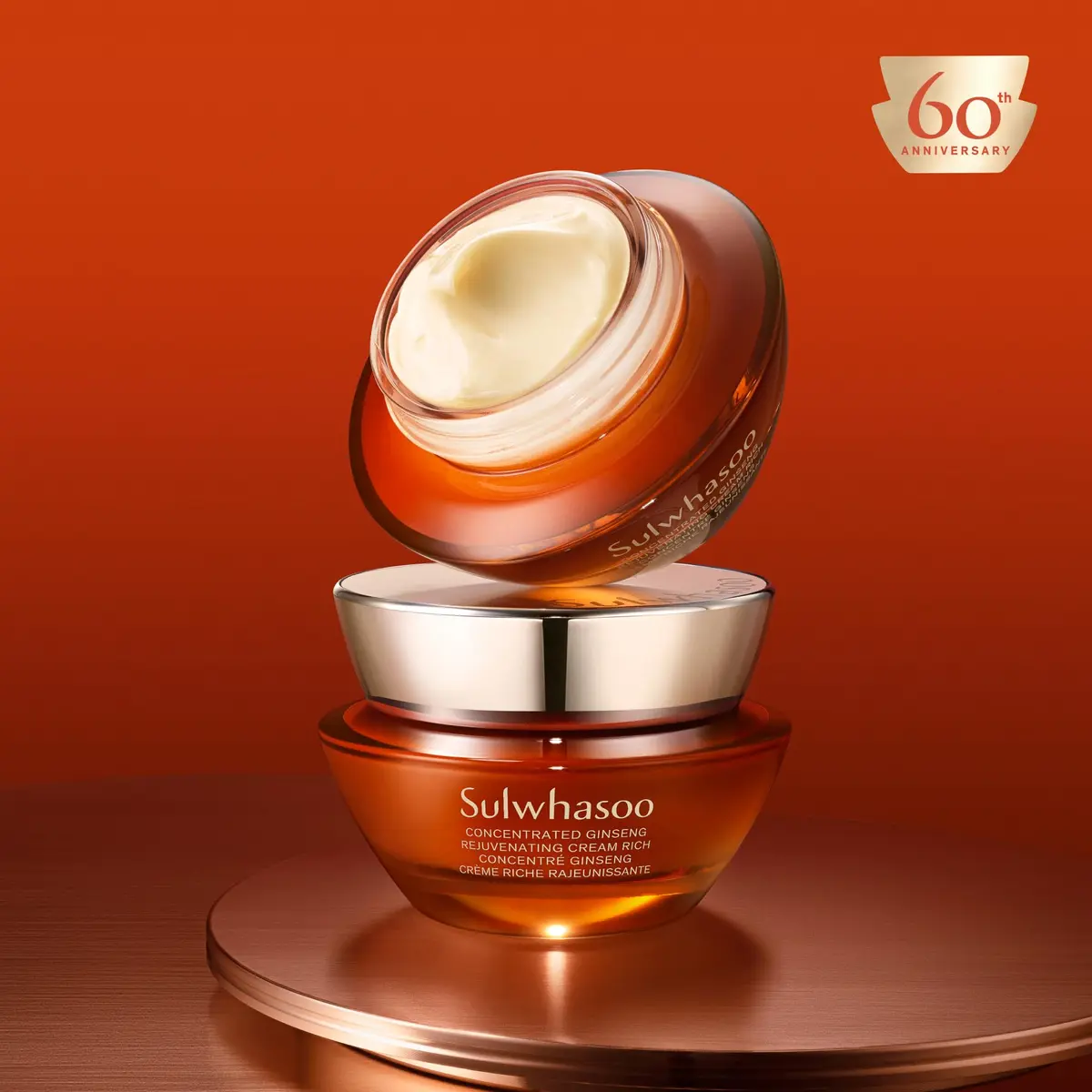 Sulwhasoo Concentrated Ginseng Rejuvenating Cream Rich | Anti-Aging Korean Face Moisturizer | Firming & Deep Hydration | Ginseng Peptide Retinol Cream for Dry Mature Skin, 1.69 fl. oz. - view 5