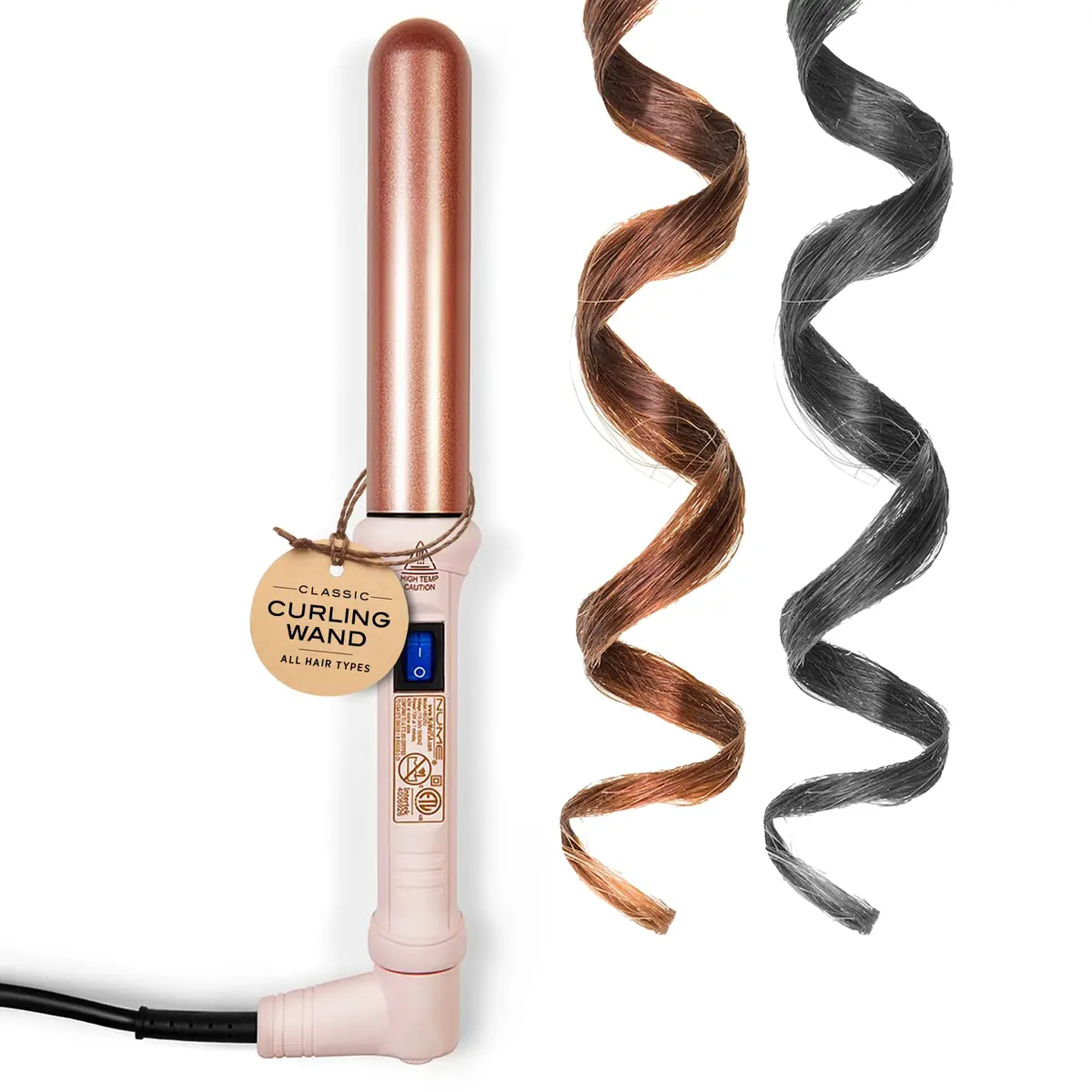 NuMe Classic Ceramic Curling Wand 3.18 cm (1.25 Inch) | Creates Beachy Waves & Loose Curls - main product image