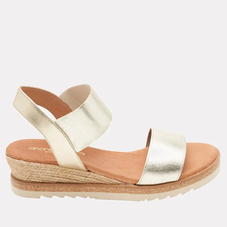 André Assous Neveah Wedge, Platino, Size 6 | Elegant European Craftsmanship - view 2