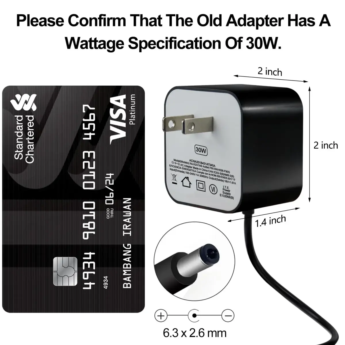ZTTXL 30W AC Power Adapter for Echo Devices 1.76m (5.8Ft) | USA-Imported Power Cord for Echo 4th Gen, Show 10 (3rd Gen), Show 8 - view 6