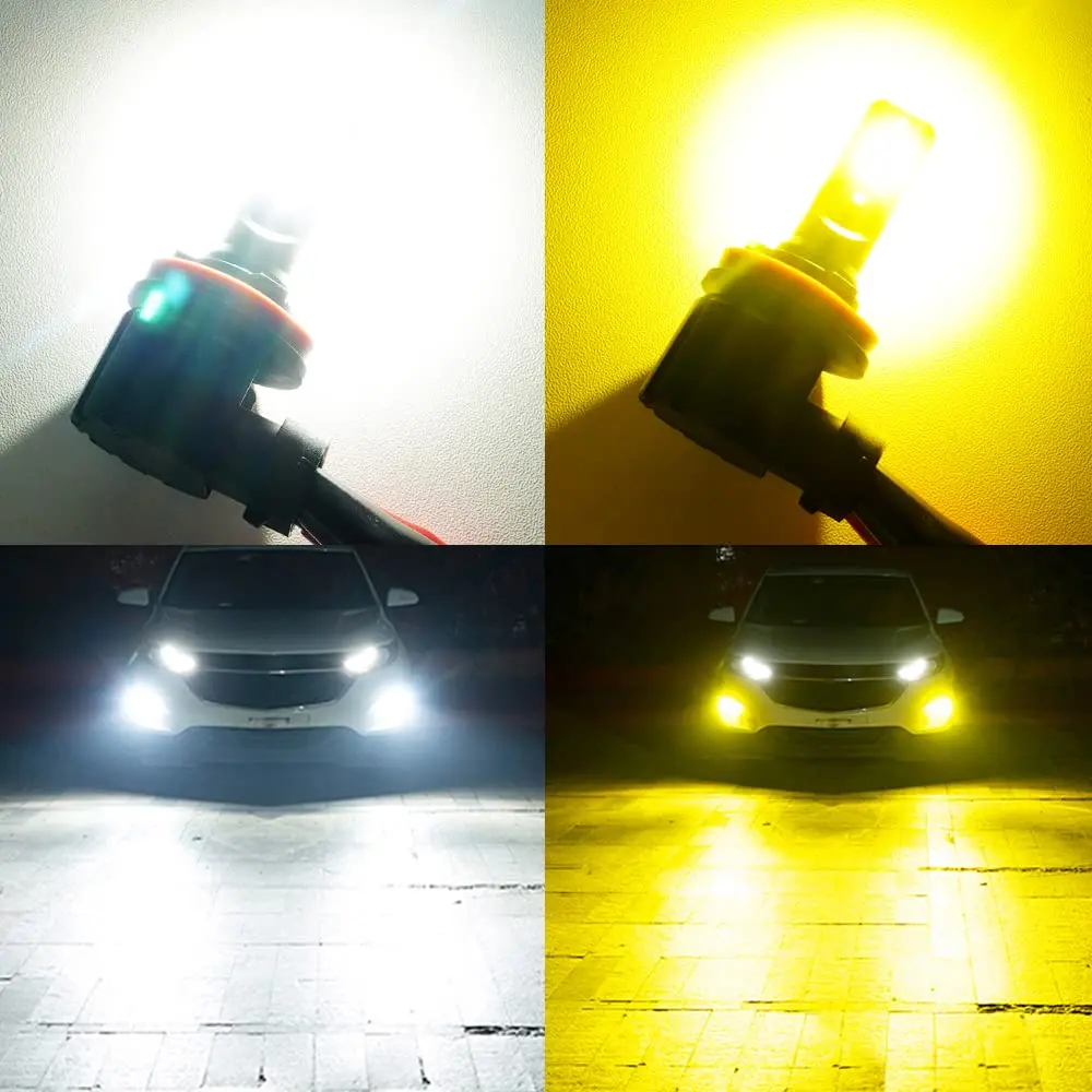 D-Lumina H11 H8 H16 Switchback LED Fog Light Bulbs 6000K White/3000K Yellow | 8000 Lumens, 40W, Dual Color - view 7