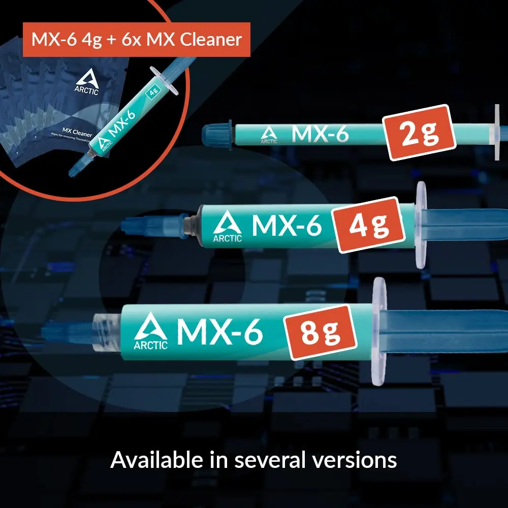 ARCTIC MX-6 Thermal Paste 4g (incl. MX Cleaner) | High Thermal Conductivity, Non-Conductive - view 8