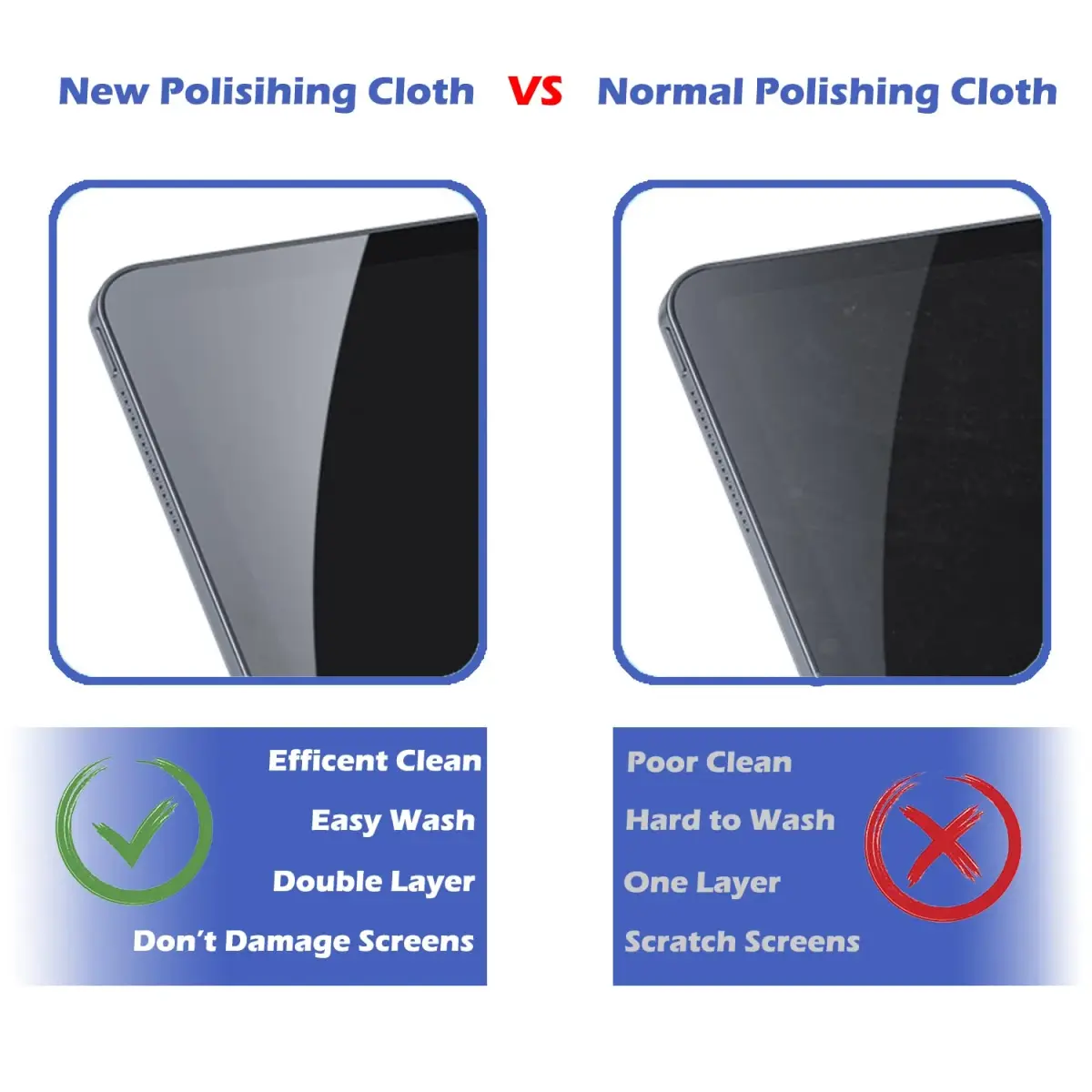 Inscool Microfiber Cleaning Cloth 2 Pack | 16cm X 16cm (6.25" X 6.25") - view 3