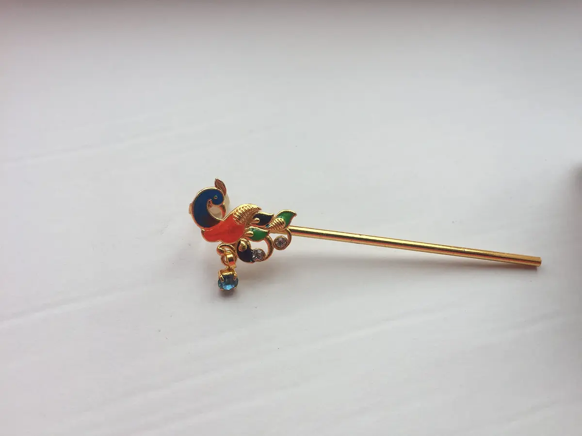Garden Of Arts Handmade Peacock Bansuri Flute Figurine Set | Divine Decor for Laddu Gopal & Kanha Ji - view 4