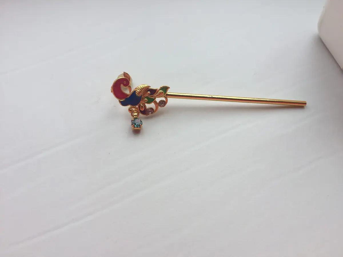 Garden Of Arts Handmade Peacock Bansuri Flute Figurine Set | Divine Decor for Laddu Gopal & Kanha Ji - view 5