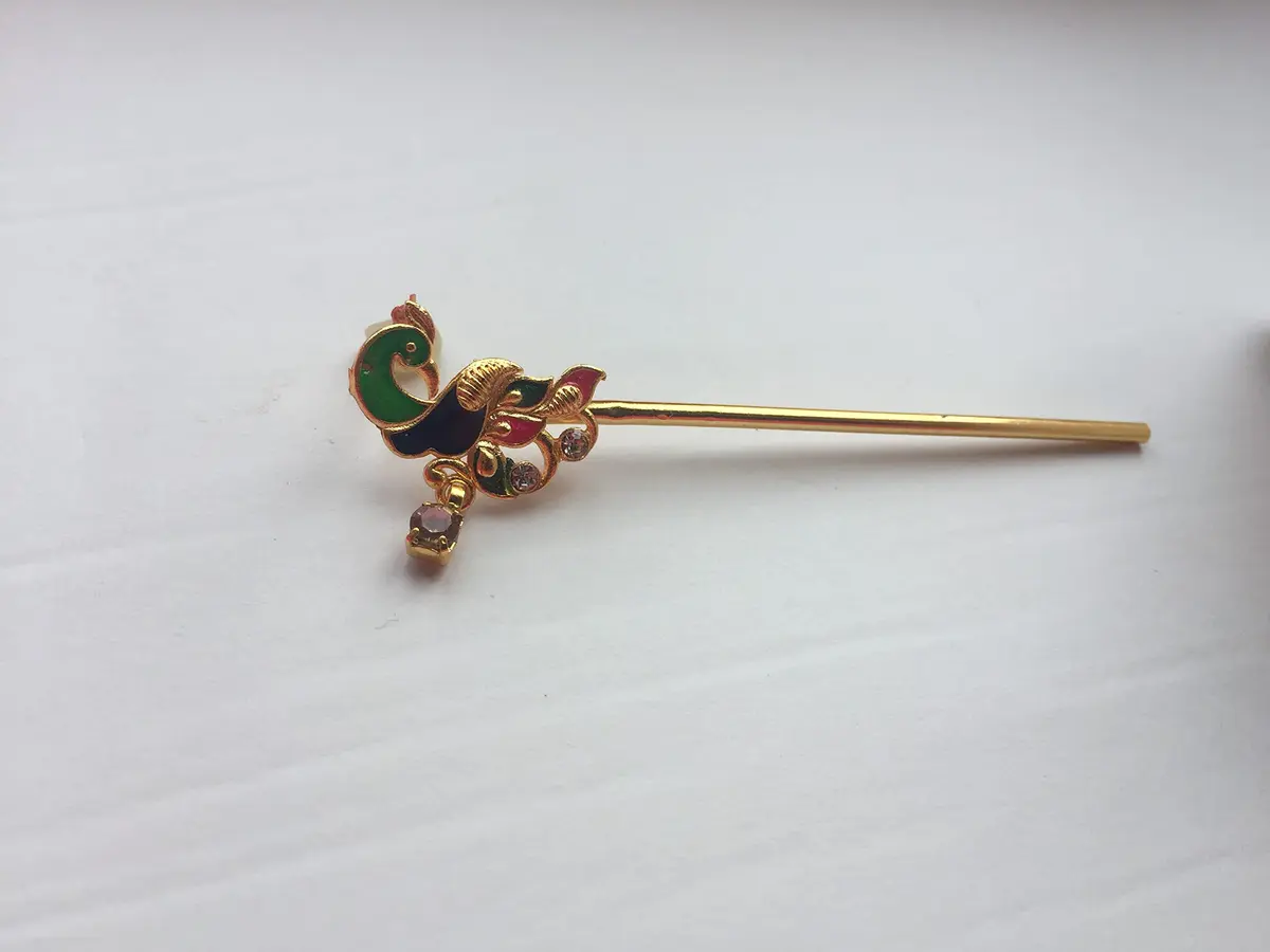 Garden Of Arts Handmade Peacock Bansuri Flute Figurine Set | Divine Decor for Laddu Gopal & Kanha Ji - view 3