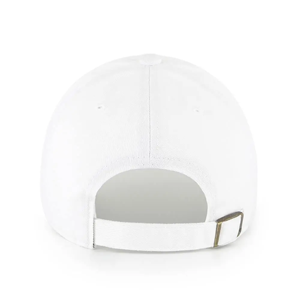 '47 New York Yankees Ballpark Clean Up Dad Hat Baseball Cap | Relaxed Fit Cotton Twill, Adjustable Strapback, White/Pink Bottom - view 3