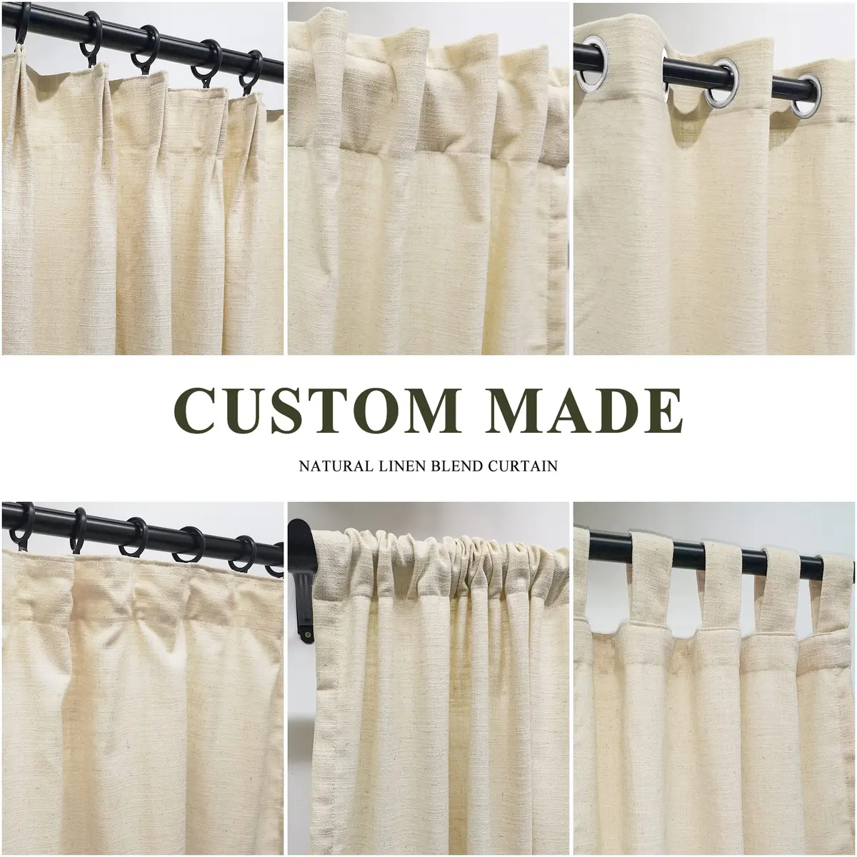 Fcosie Custom-Made Curtain Color Swatches - 38 Colors | Fabric Samples Book, Fabric Swatches - view 7