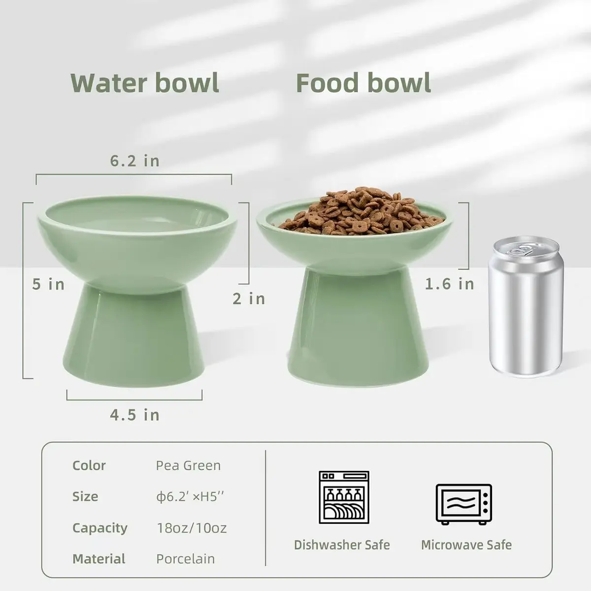 CEEFU 2-Pack Elevated Ceramic Cat Bowls Extra Wide for Food & Water | Whisker-Friendly, Stable & Stylish - view 2