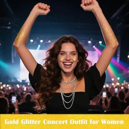 MEICOLY Gold Chunky Glitter Gel 50ml | Self-Adhesive Face Body Hair Glitter for Festivals - view 2