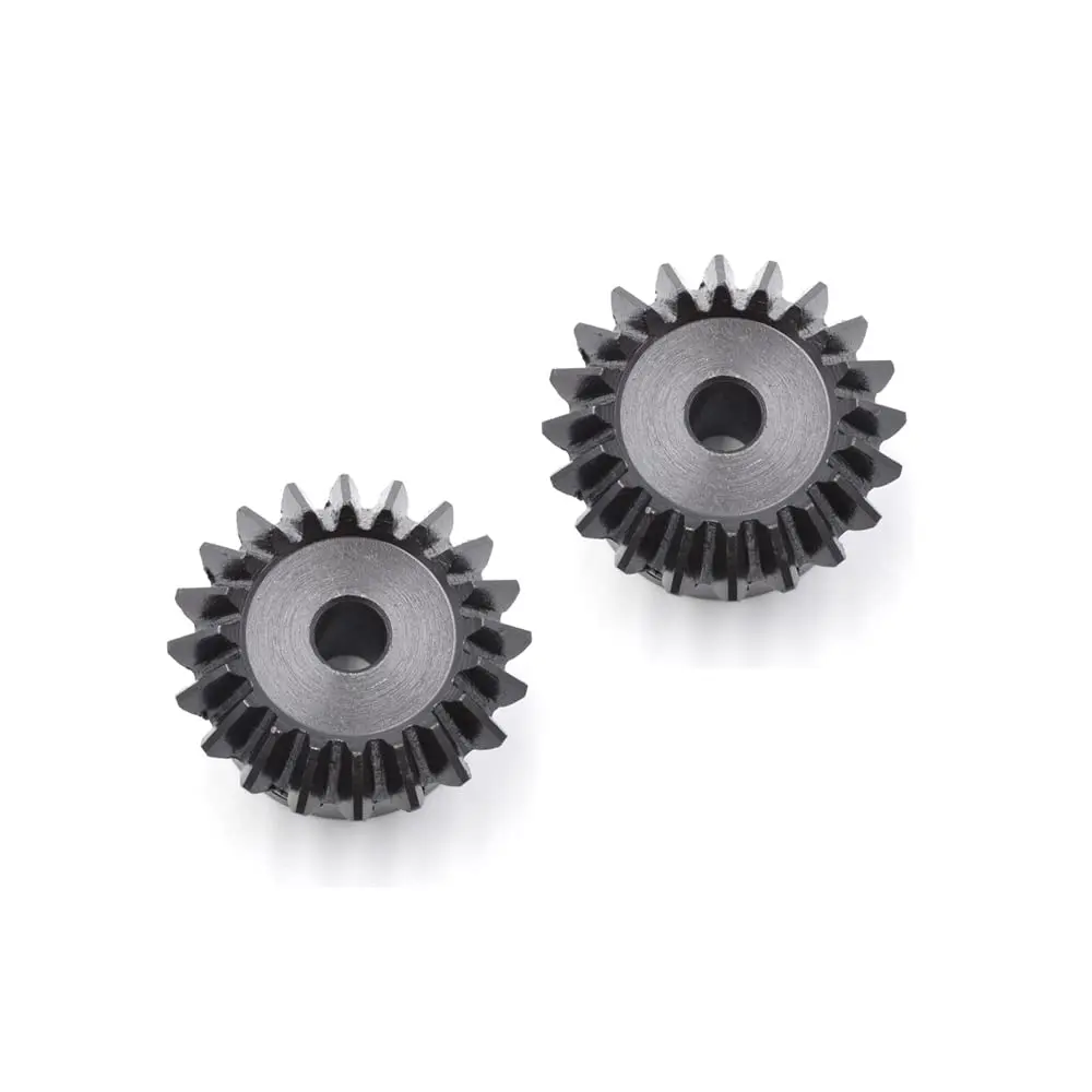 PGFUN 2 Pcs 1M 20 Teeth 8mm Shaft Hole Bevel Gear Set | 1:1 Ratio, 90 Degree Steering - main product image