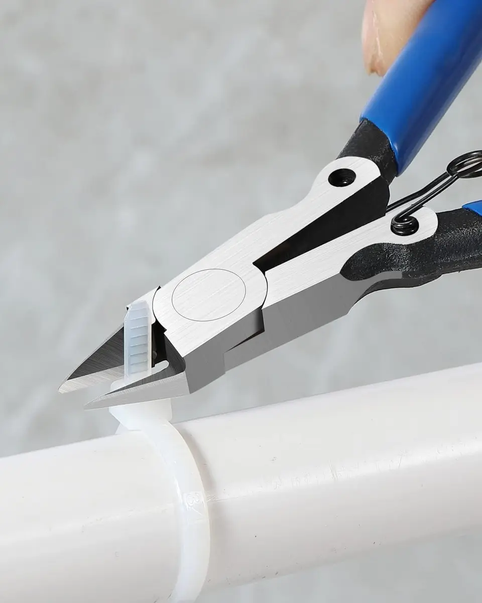 IGAN-330 Wire Flush Cutters 5''x2 | Ultra Sharp Precision CR-V Side Cutters for Electronics & Jewelry - view 4