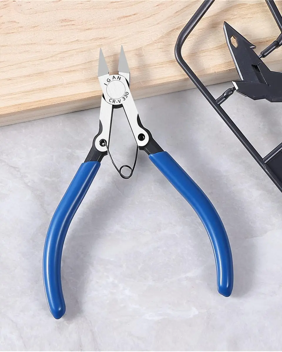 IGAN-330 Wire Flush Cutters 5''x2 | Ultra Sharp Precision CR-V Side Cutters for Electronics & Jewelry - view 7