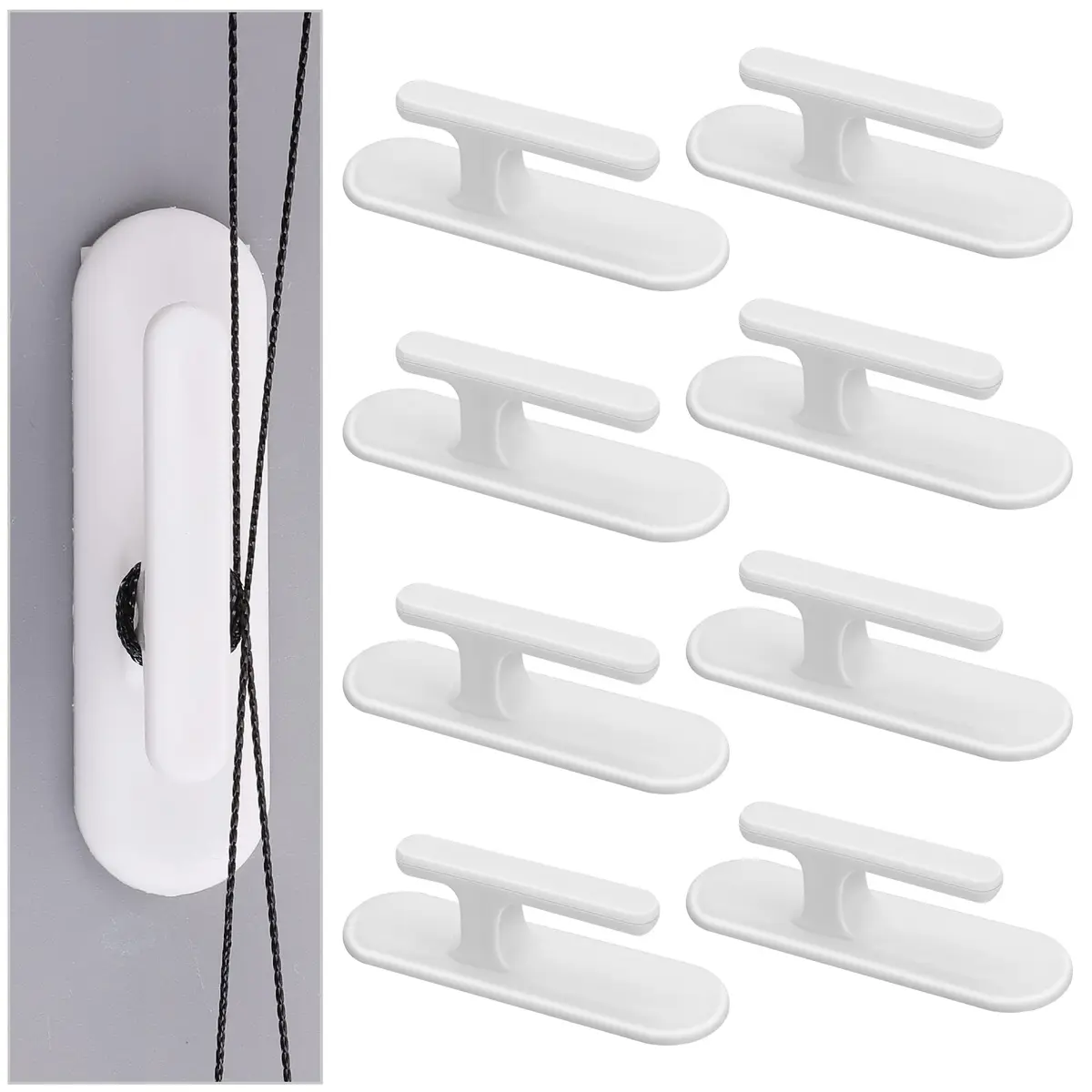Grevosea White Window_Shade | Baby-Proofing Cord Holders for Home & Office - main product image