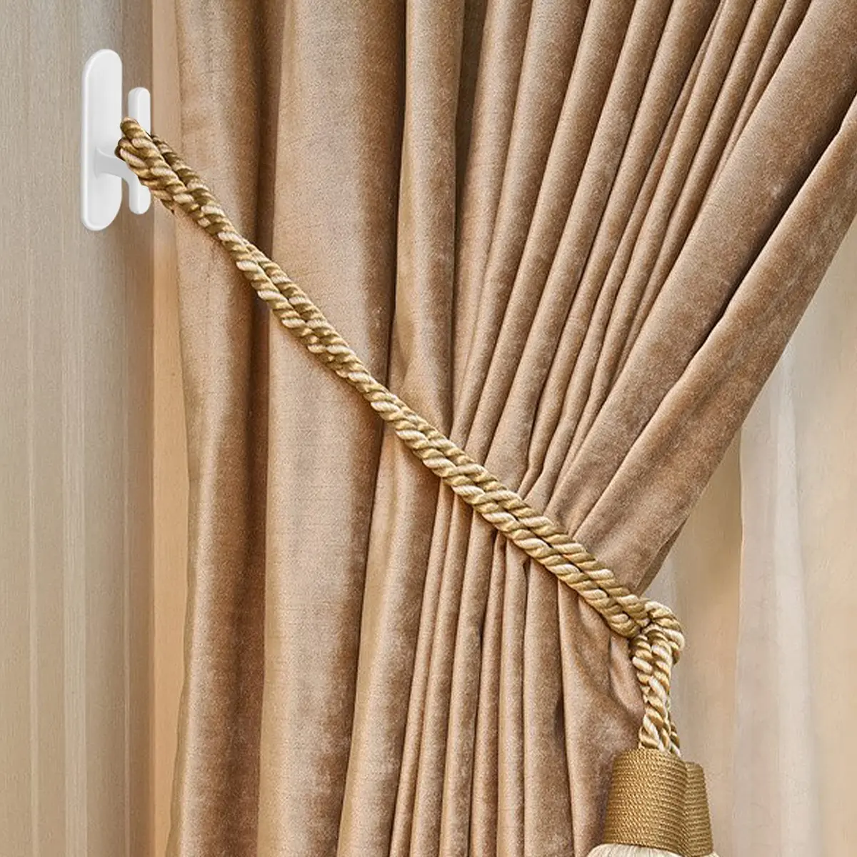Grevosea White Window_Shade | Baby-Proofing Cord Holders for Home & Office - view 3
