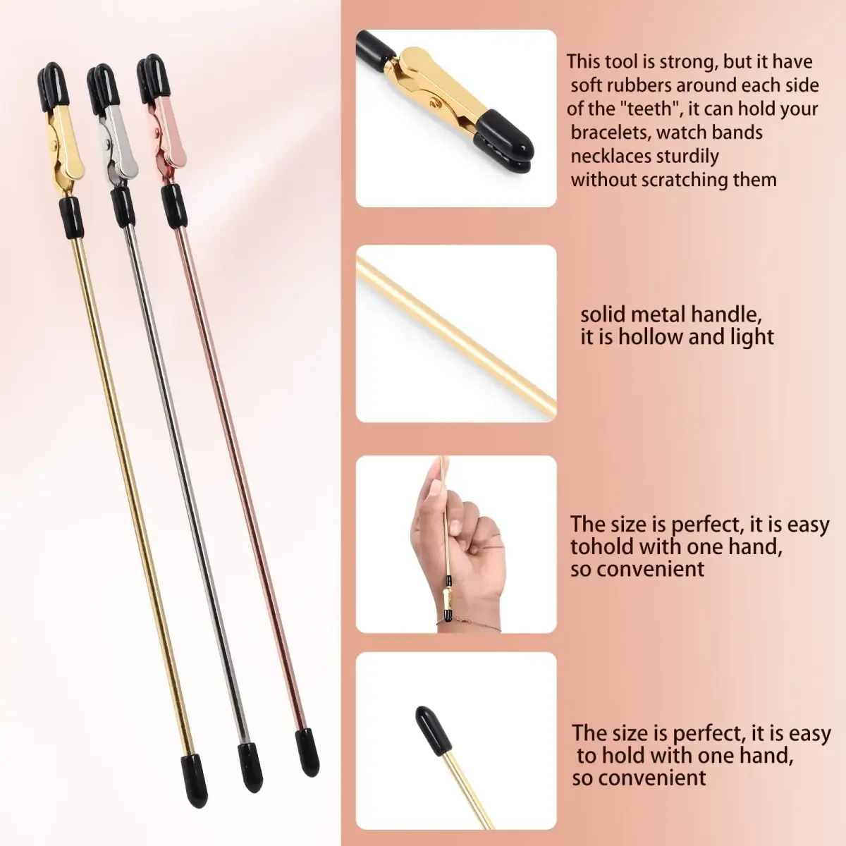 Zousen Bracelet Tool Buddy Jewelry Helper 17.5cm (6.89 Inch) | Fastens Bracelets, Necklaces, Watch Bands - view 4
