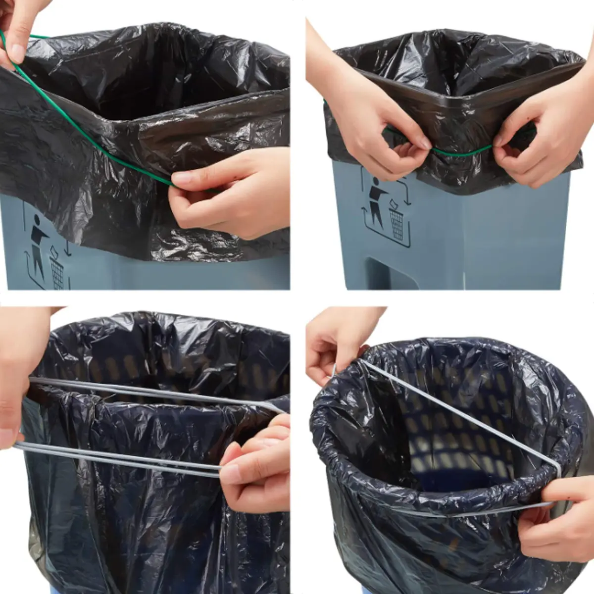 Hongmed Elastic Rubber Bands for Trash Cans | Fits 13-30 Gallon, Durable & Reusable, Small Set of 3 - view 6