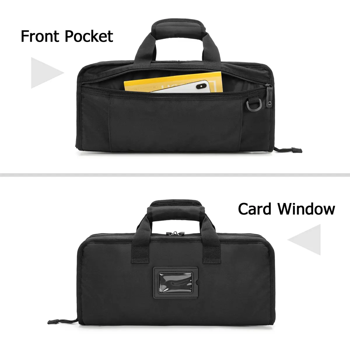 samdew Chef Knife Bag with Lockhole & 17 + 6 Slots | Durable Nylon, 17.5 In, Unisex - view 5