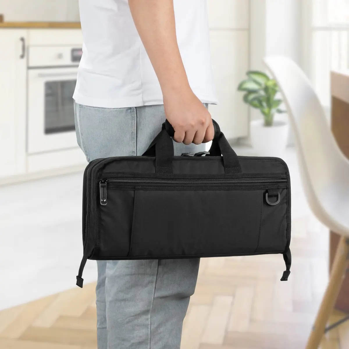 samdew Chef Knife Bag with Lockhole & 17 + 6 Slots | Durable Nylon, 17.5 In, Unisex - view 7