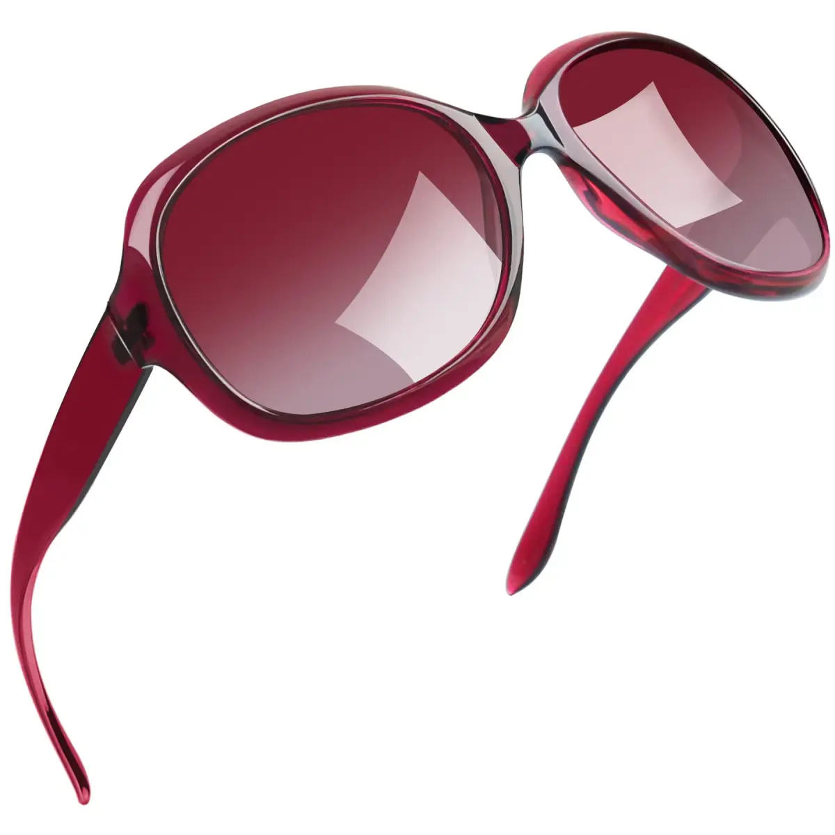 Joopin Oversized Butterfly Sunglasses for Women - Transparent Rose Red | Polarized UV400 Protection - main product image