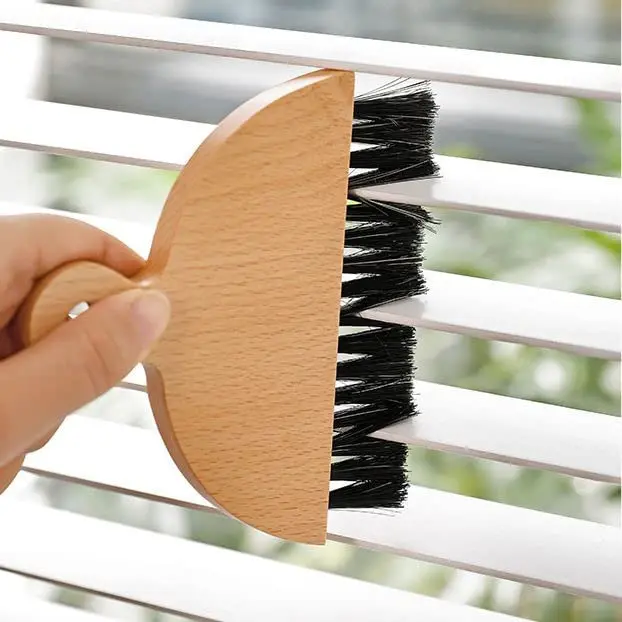 Brightech RA Eco-Friendly Wooden Bamboo Hand Brush & Dustpan Set | Gentle, Durable & Stylish (Long-Lasting Bristles) - view 3