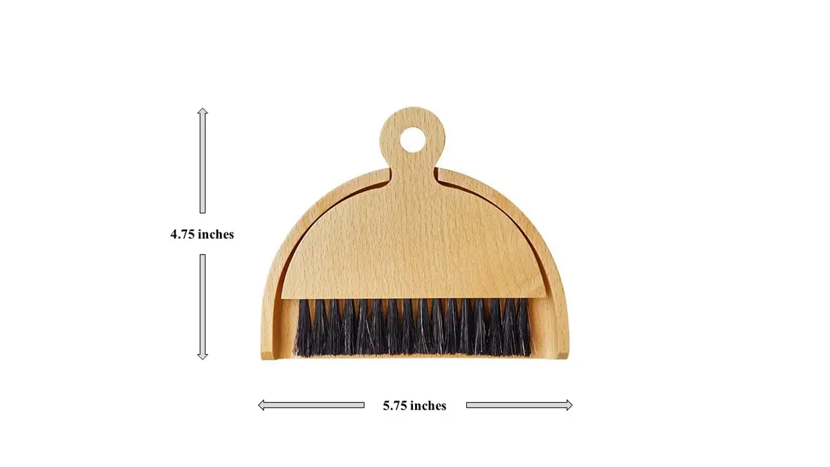 Brightech RA Eco-Friendly Wooden Bamboo Hand Brush & Dustpan Set | Gentle, Durable & Stylish (Long-Lasting Bristles) - view 9