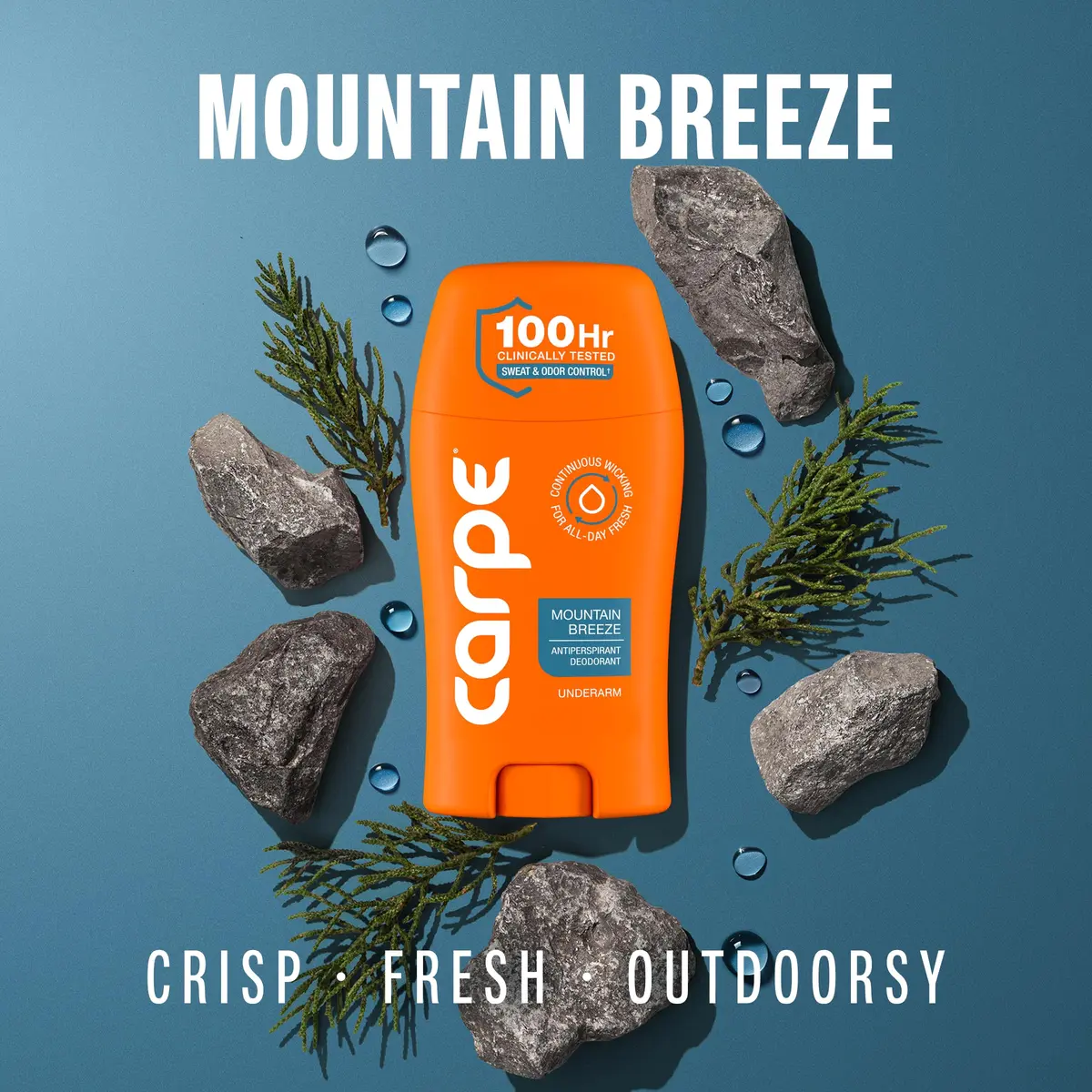 Carpe Antiperspirant Lotion Mountain Breeze Scent 50ml (1.69 Fl Oz) | 100-Hour Clinical Sweat Protection - view 3