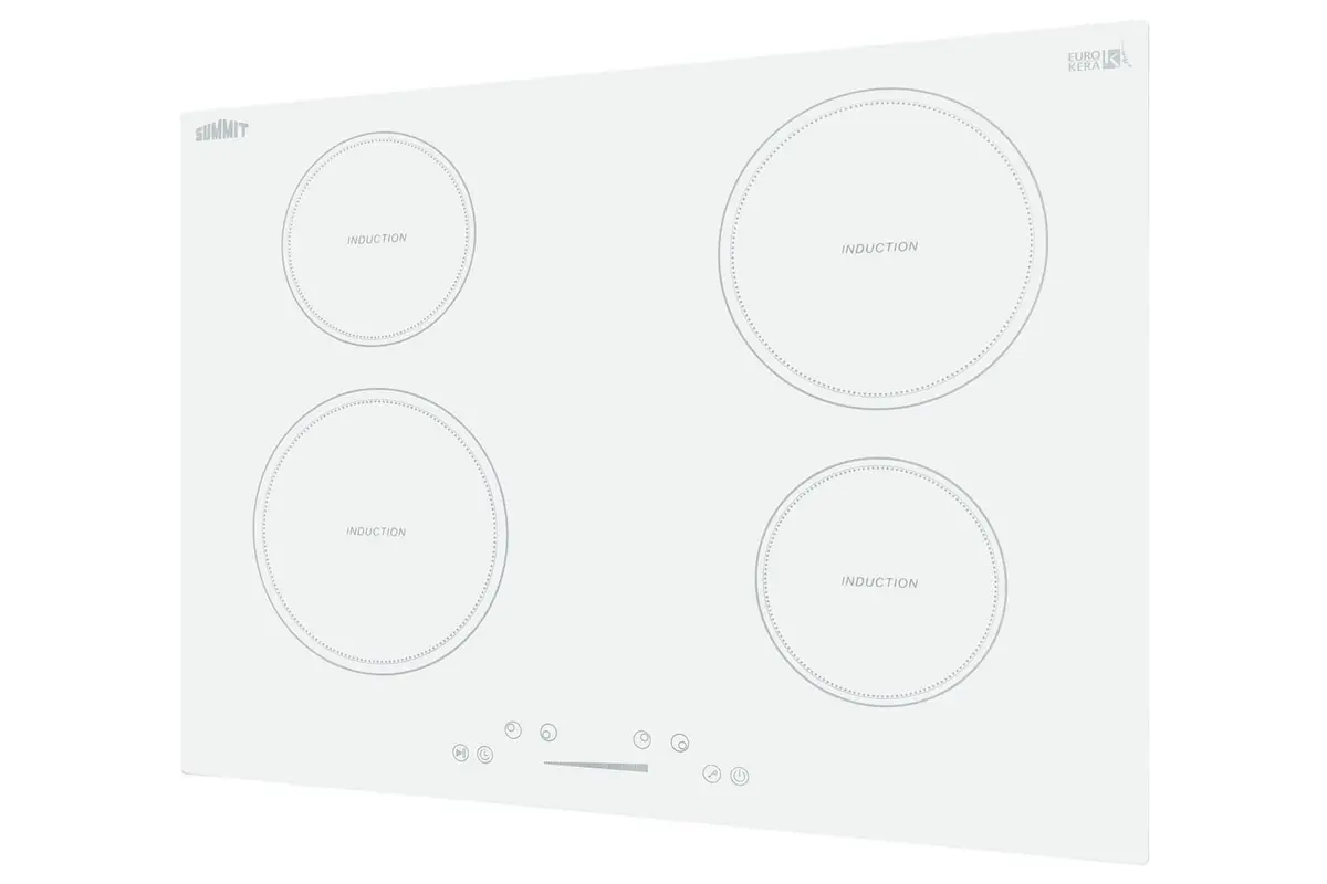 Summit 30" 4 Burner Induction Cooktop, White | Efficient Electromagnetic Heating for Safe, Fast Cooking - view 5
