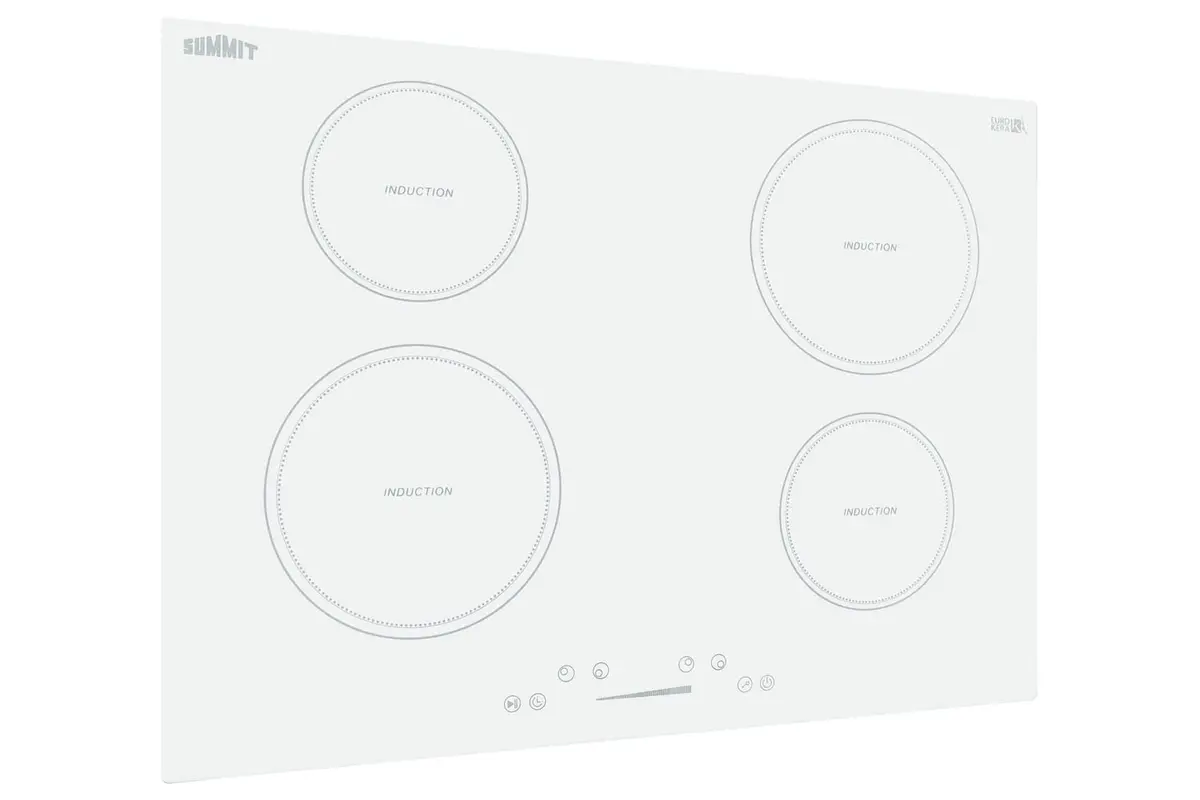 Summit 30" 4 Burner Induction Cooktop, White | Efficient Electromagnetic Heating for Safe, Fast Cooking - view 3