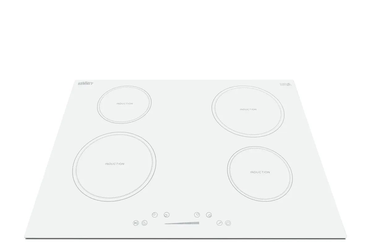 Summit 30" 4 Burner Induction Cooktop, White | Efficient Electromagnetic Heating for Safe, Fast Cooking - view 4