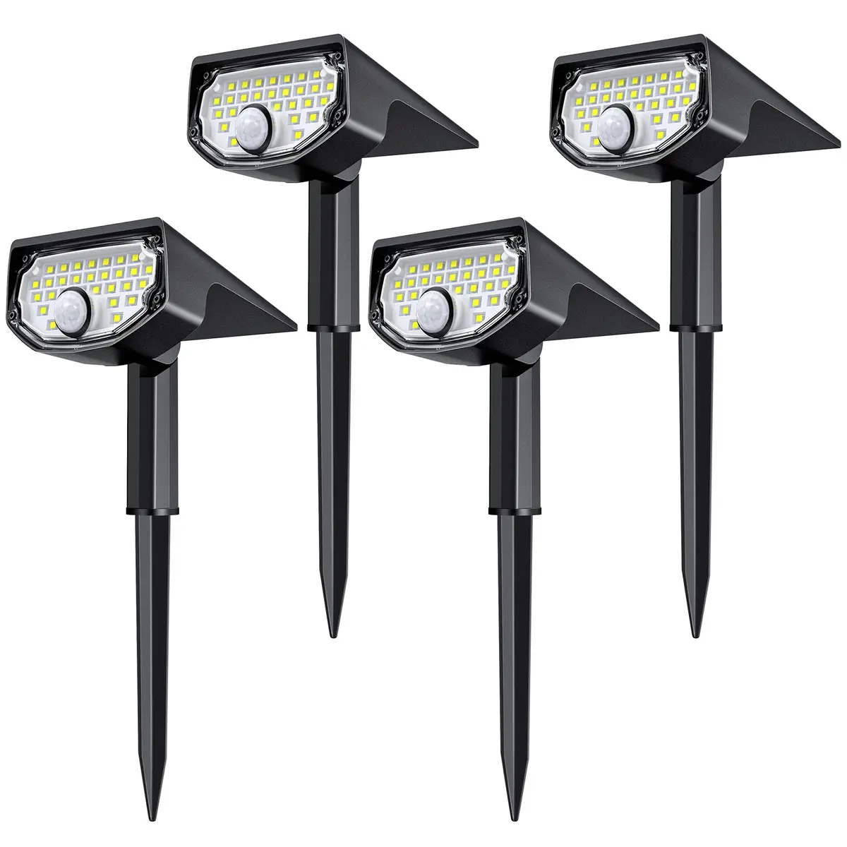 AloftSun Solar Motion Sensor Outdoor Lights | Waterproof 30 LED Spotlights for Yard & Garden - main product image