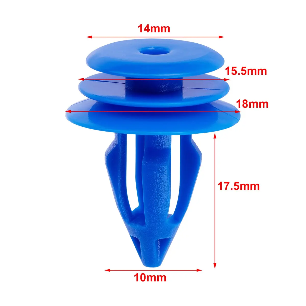OAUTOO Blue Nylon Wheel Arch Moulding Retainer Clips (25-Pack) | Direct Fit for Land Rover Discovery, Evoque - view 2